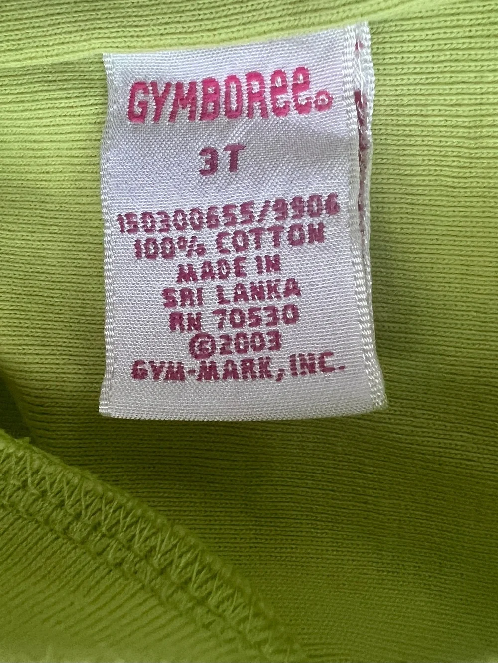 Y2K Gymboree Girls 3T 3pc Green Ruffle Tee & 2 Striped Knit Pants Set